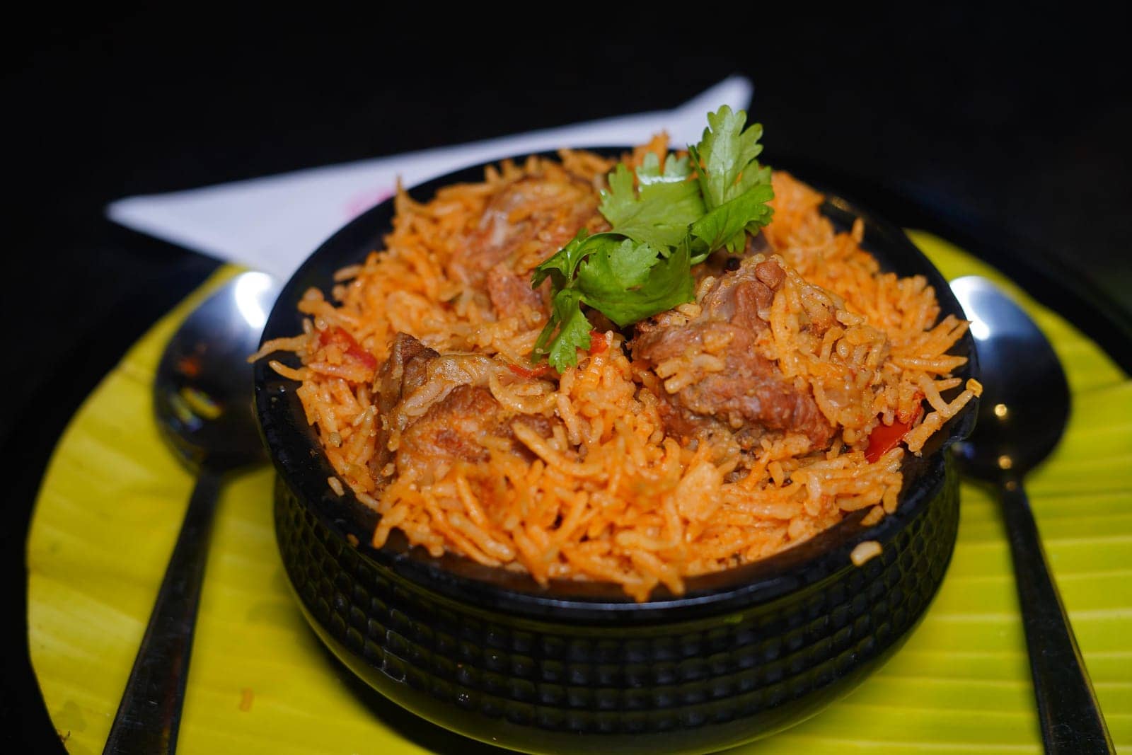 Seeraga samba biriyani close-up — Dancing Chef Biriyani, Coimbatore