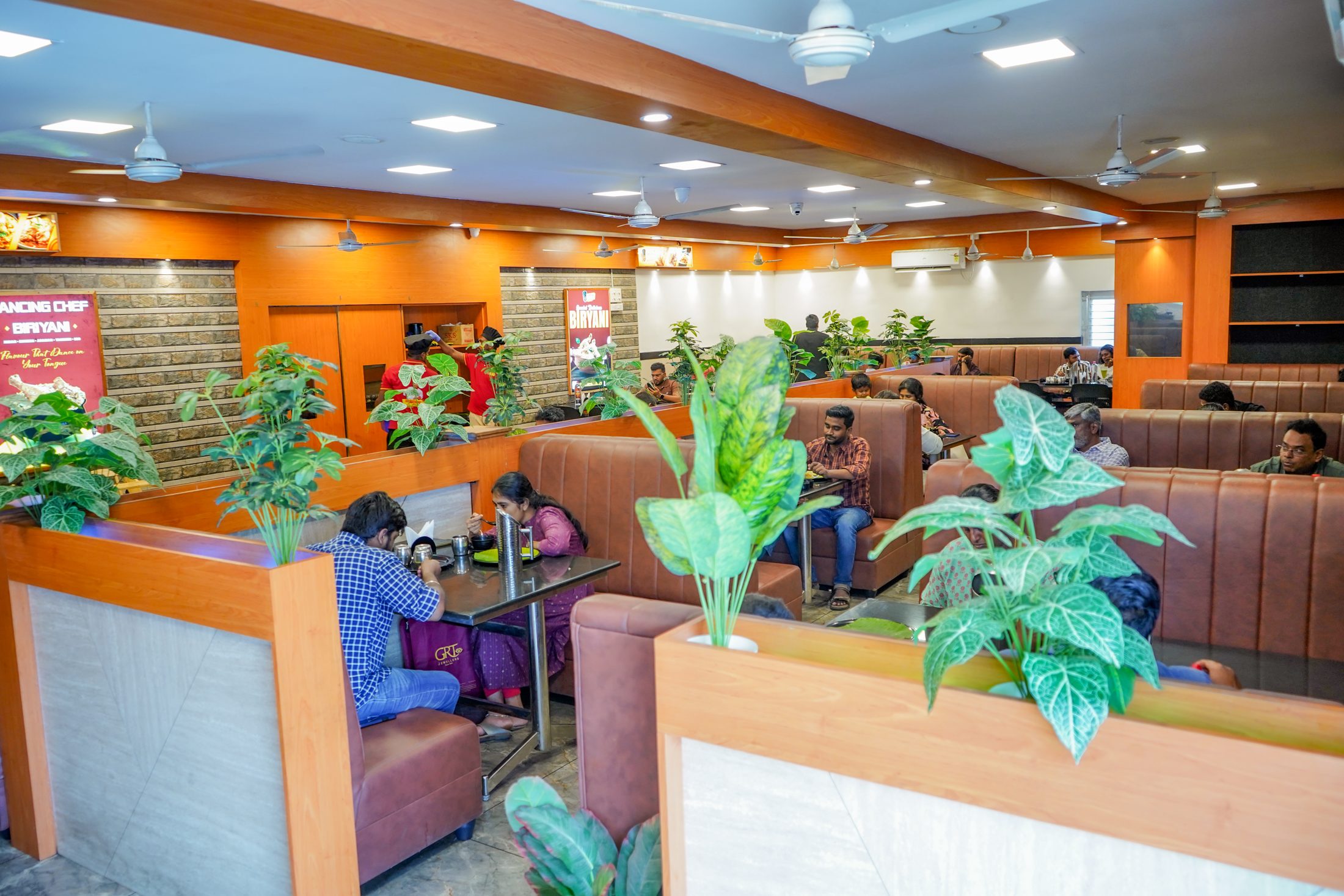 Diners at Dancing Chef Biriyani, Coimbatore
